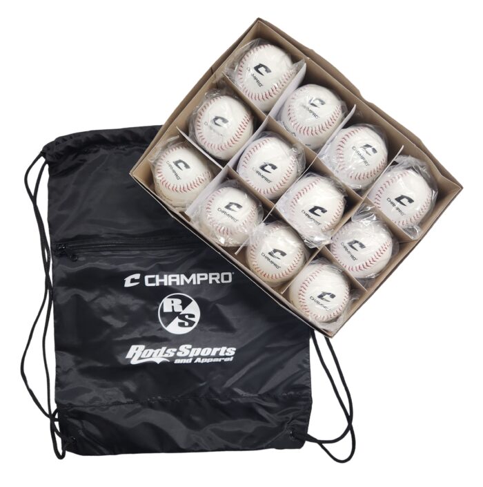 CHAMPRO CSB66 Durahide Cover 11" Practice Softballs In A Black Bucket